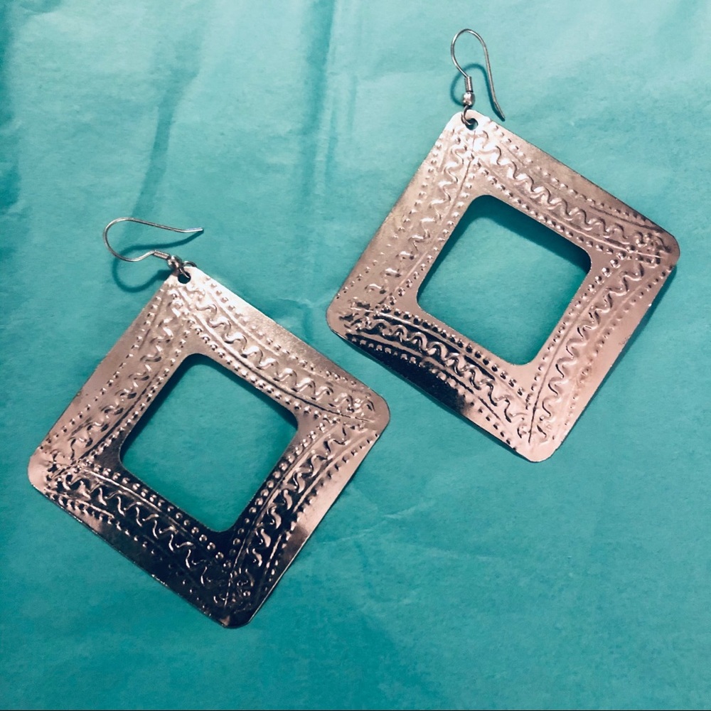 MEXICAN TIN FOLK ART-INSPIRED Tin Earrings!!